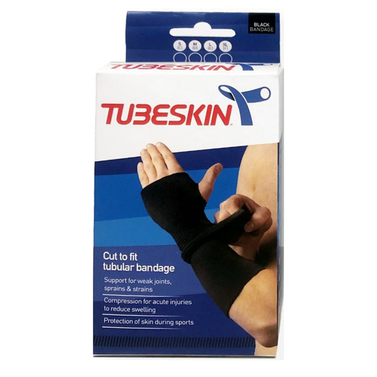 Tubeskin Black Tubular Bandage M