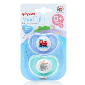 Pigeon Mini Light Pacifier Small (0+ Months) 2 Pack Assorted Colours
