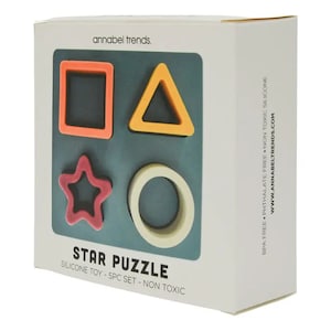 Annabel Trends Baby Silicone Puzzle Star 12cm x 4.5cm
