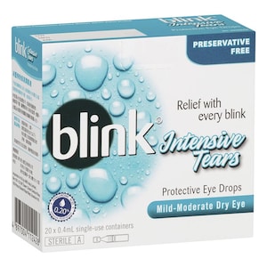 Blink Intensive Tears Eye Drops 20 x 0.4ml Vials