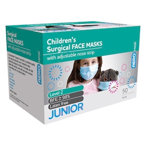 AeroMask Children's Surgical Face Masks Level 2 50 Pack