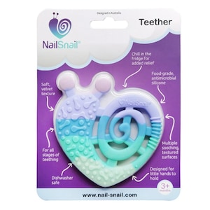 Nail Snail Pastel Baby Teether Single