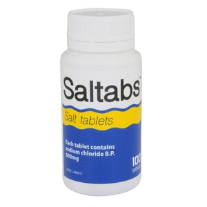 Saltabs Salt Tablets 600mg 100 Tablets