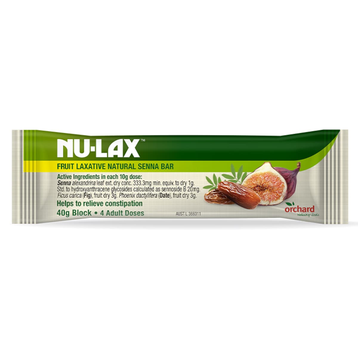 Nu-Lax Fruit Laxative Bars 20 x 40g