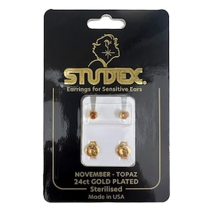 Studex Regular Birthstone November Gold Stud Earring 1 Pair
