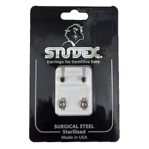 Studex Regular Birthstone January Silver Stud Earring 1 Pair