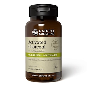 Natures Sunshine Activated Charcoal 100 Capsules