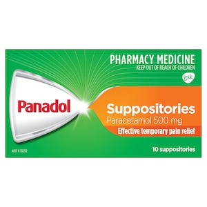 Panadol Suppositories Effective Pain Relief 10 Suppositories