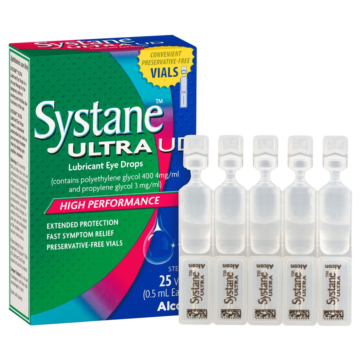 Systane Ultra UD Lubricant Eye Drops Preservative Free 0.5ml x 25 Vials