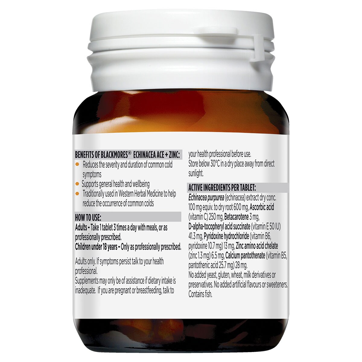 Blackmores Echinacea Ace + Zinc 30 Tablets