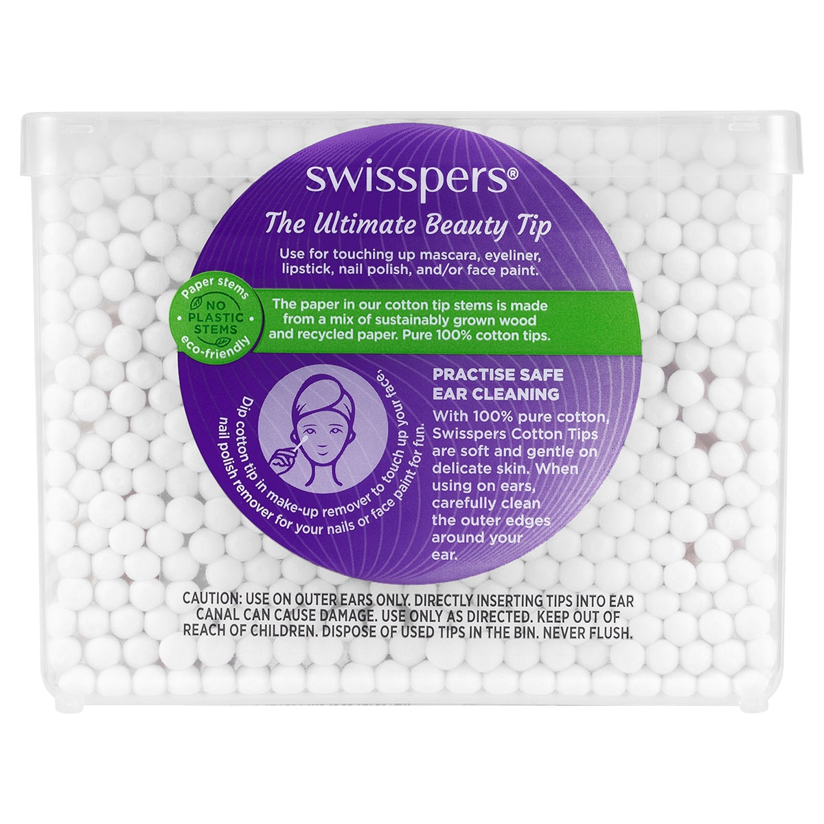 Swisspers Cotton Tips Paper Stems 400 Pack