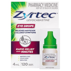 Zyrtec Antihistamine Eye Drops Rapid Relief 4ml