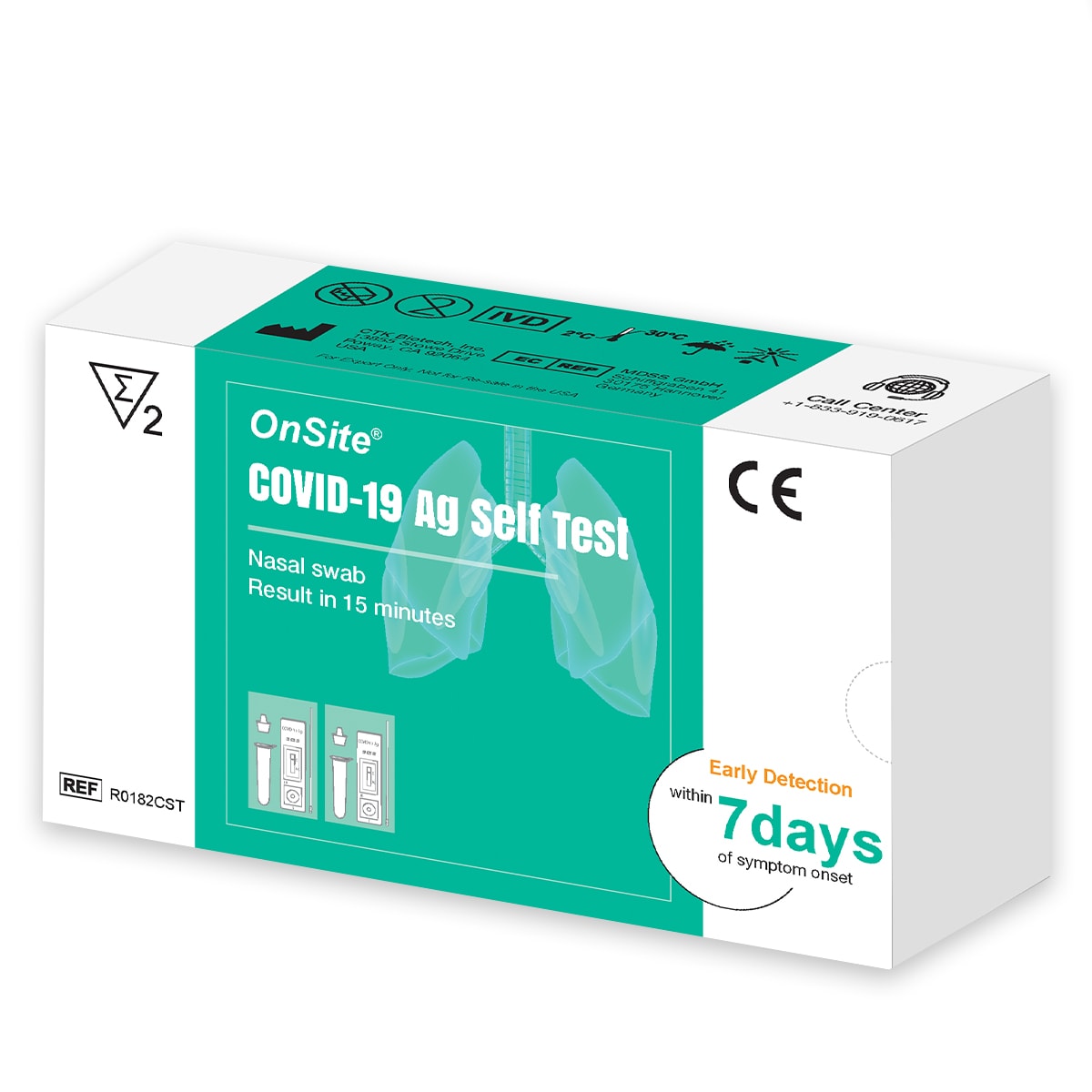 Rapid Antigen Nasal Test Kit 2 Pack by Onsite