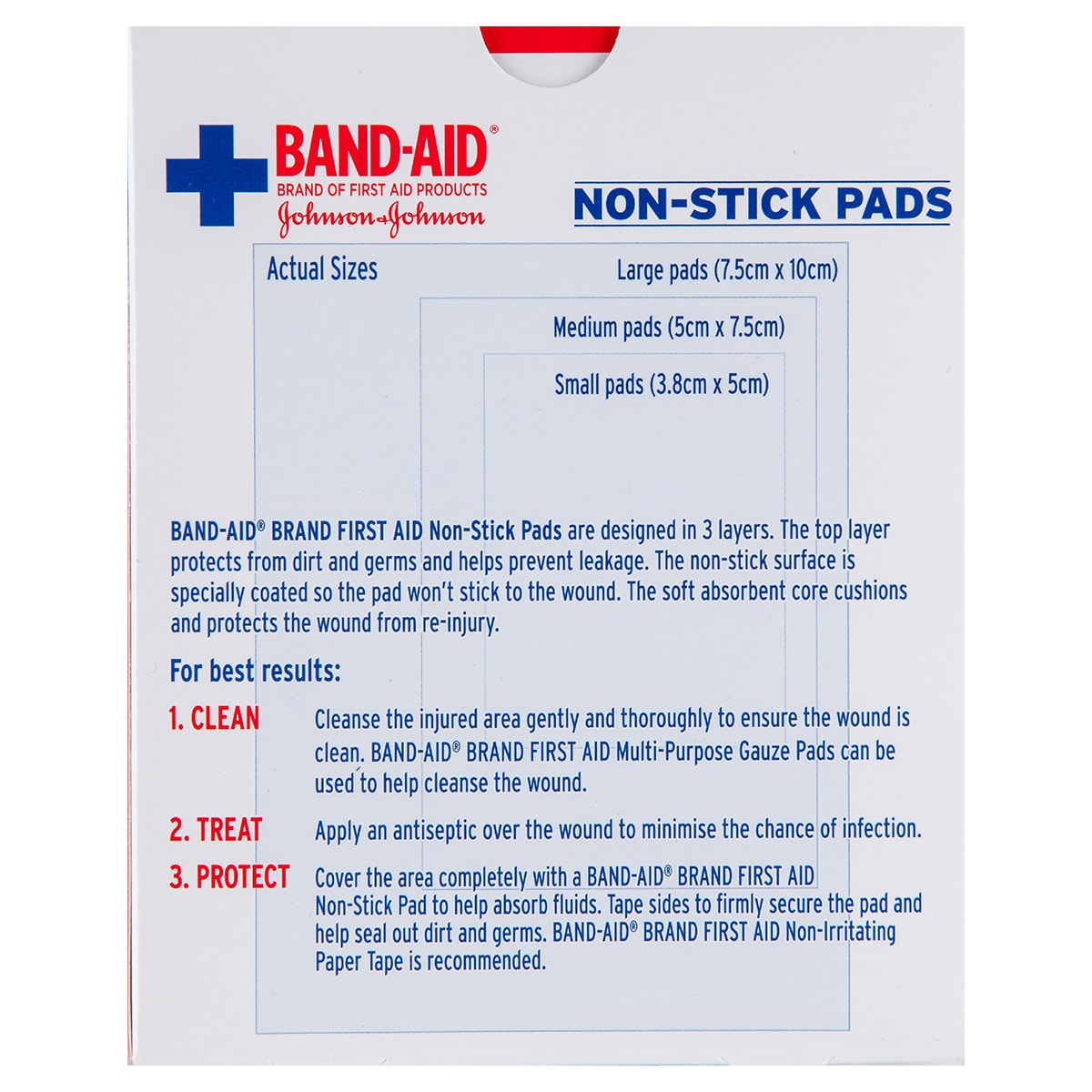 BandAid First Aid NonStick Pads 8 Pack