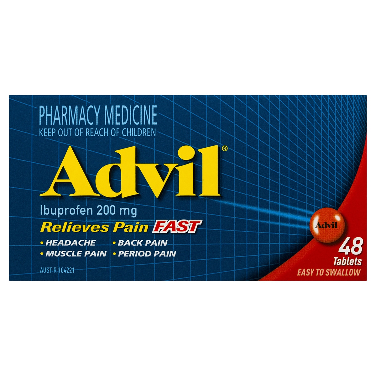 Advil Fast Pain Relief 48 Tablets