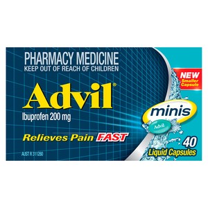 Advil Minis Fast Pain Relief 40 Liquid Capsules