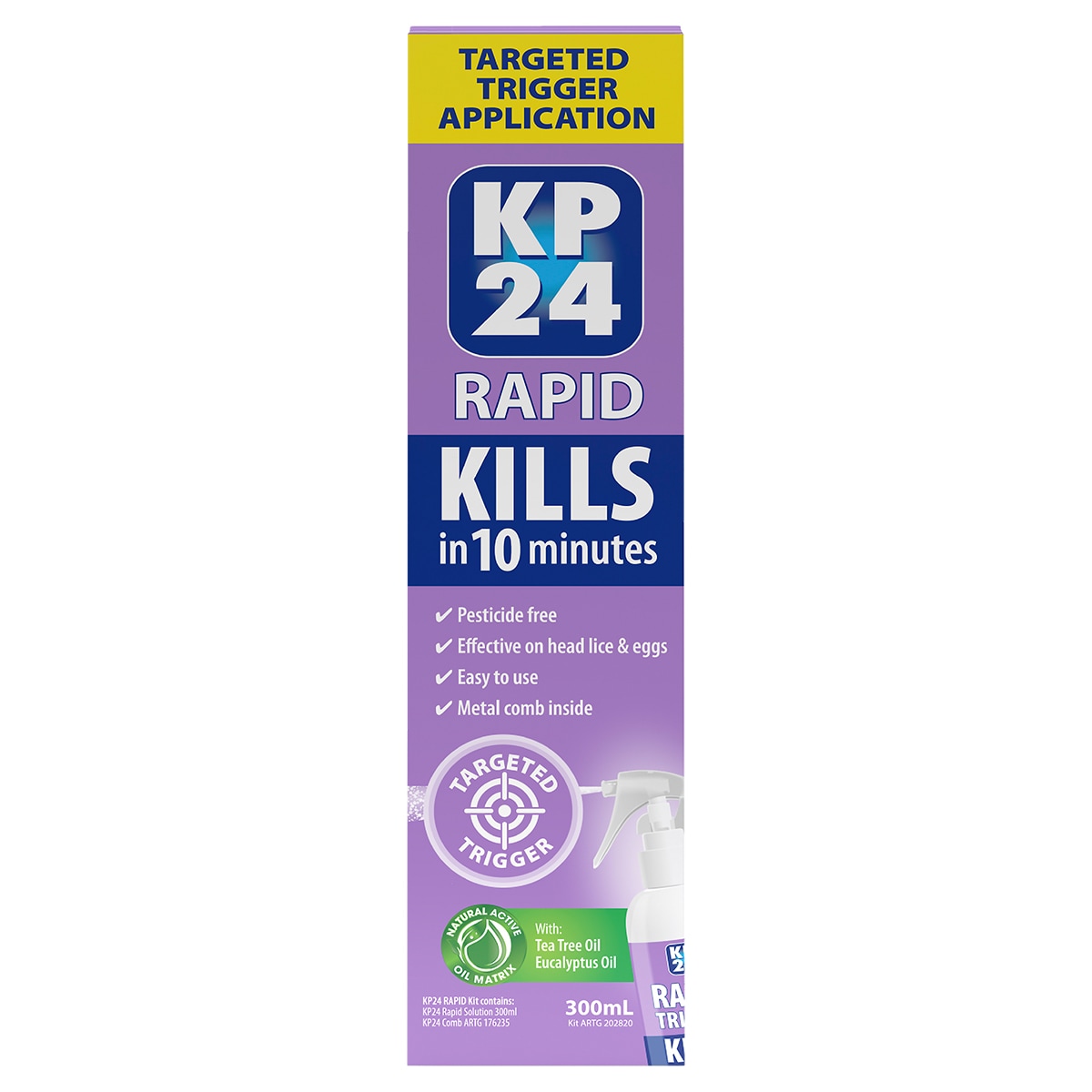 KP24 Rapid Head Lice Treatment Trigger Spray 300ml
