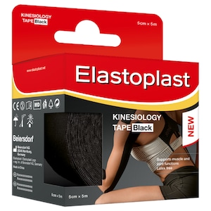 Elastoplast Kinesiology Tape Black 5cm x 5m Roll