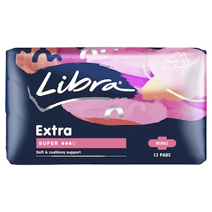 Libra Extra Super Pads with Wings 12 Pack
