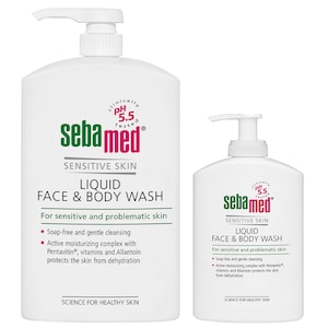 Sebamed Liquid Face & Body Wash 1 Litre + 300ml Wash Bonus Pack