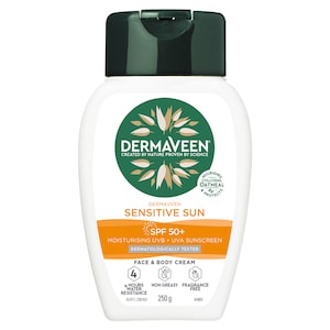 DermaVeen Daily Nourish Sun Sensitive Body Moisturiser SPF50+ 250g
