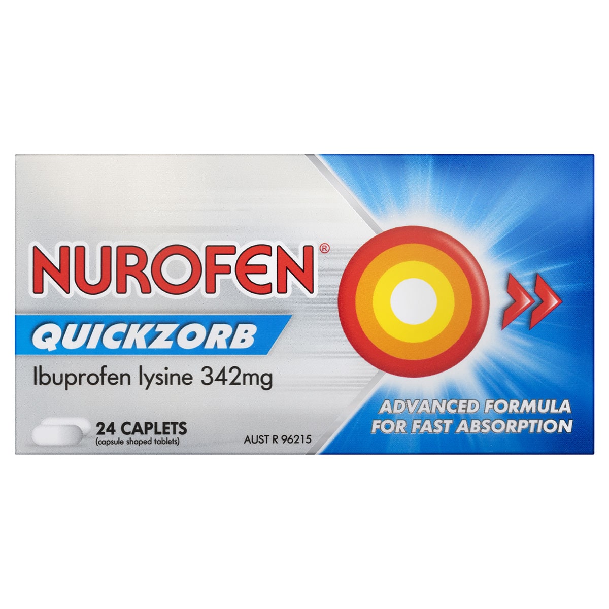 Nurofen Quickzorb Fast Absorption Pain Relief 24 Caplets