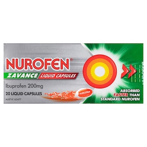Nurofen Zavance Fast Pain Relief 20 Liquid Capsules