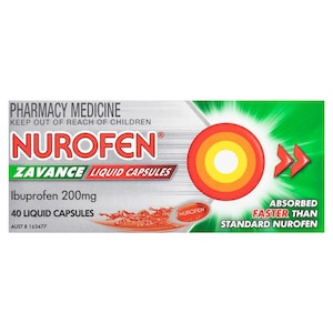 Nurofen Zavance Fast Pain Relief 40 Liquid Capsules