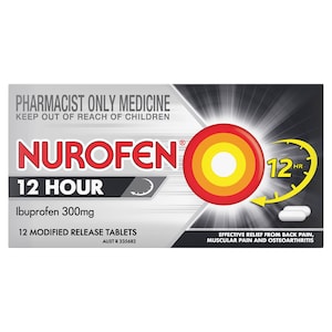 Nurofen 12 Hour Ibuprofen (300mg) 12 Tablets
