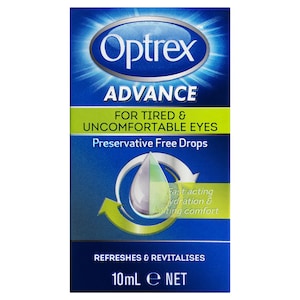 Optrex Advance Preservative Free Eye Drops 10ml