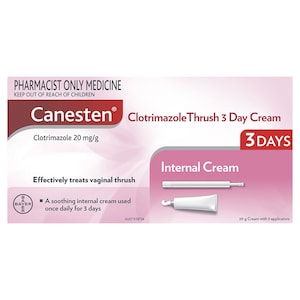 Canesten Clotrimazole (2%) 3 Day Thrush Treatment Cream 20g