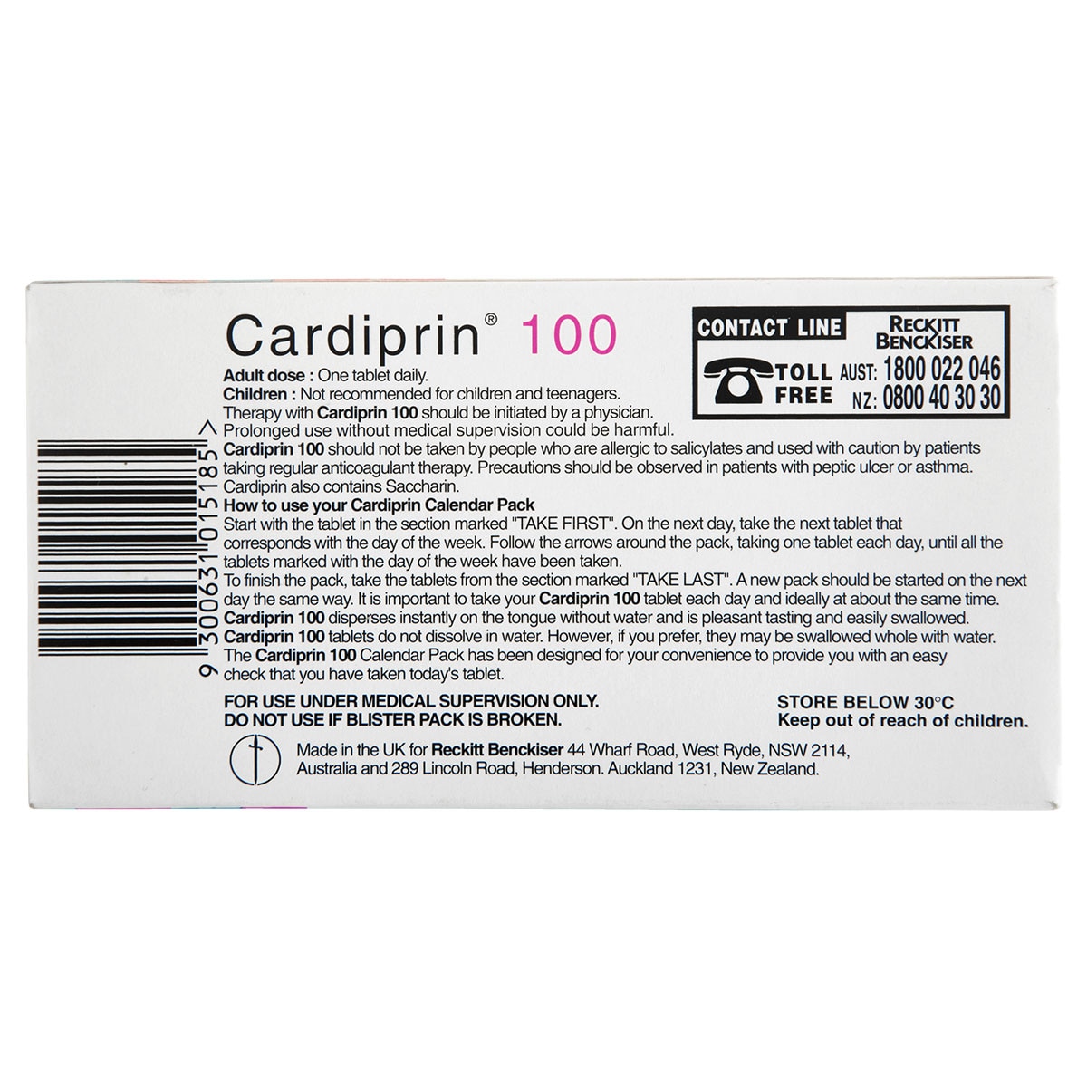 Cardiprin Blood Clotting Reduction Tablets 90 Pack
