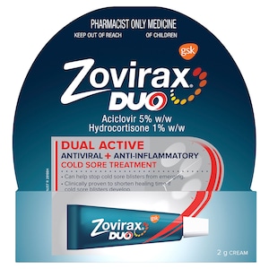 Zovirax Duo Aciclovir (5%) Hydrocortisone (1%) Cold Sore Cream 2g