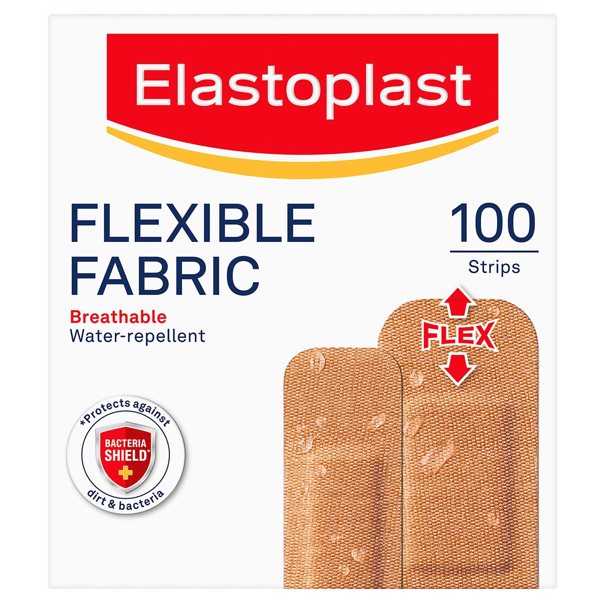 Elastoplast Flexible Fabric Breathable Strips 100 Pack