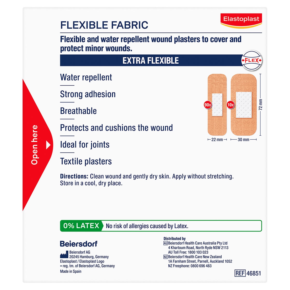 Elastoplast Flexible Fabric Breathable Strips 100 Pack