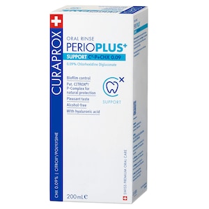 Curaprox PerioPlus+ Support Chlorhexidine 0.09% Oral Rinse 200ml