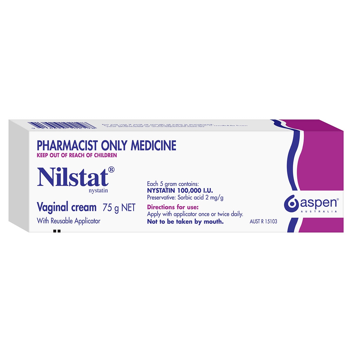 Nilstat Nystatin (100000U/5g) Vaginal Cream 75g