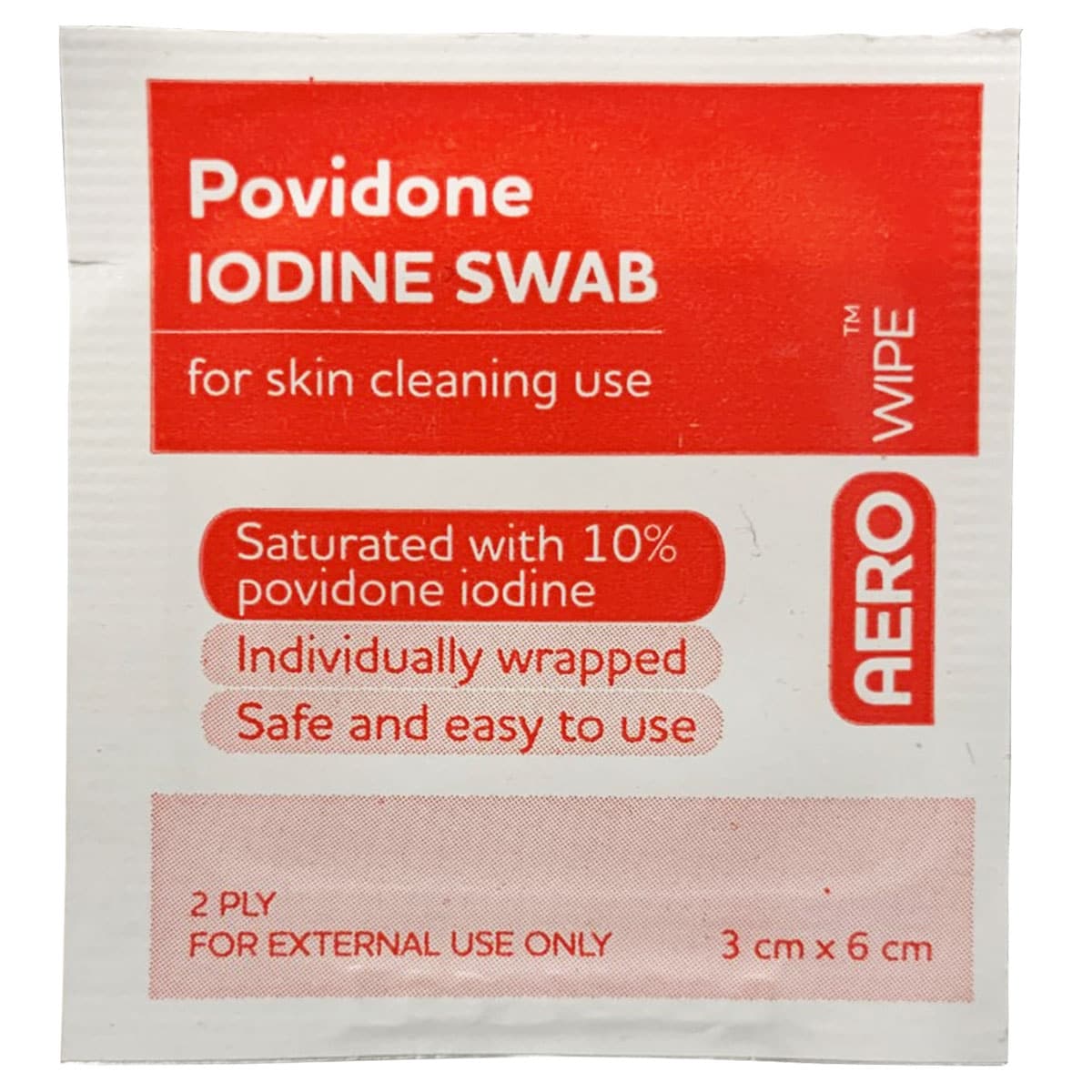 AeroWipe Povidone Iodine Swab Single