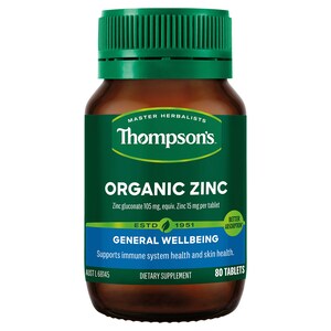 Thompsons Organic Zinc 80 Tablets