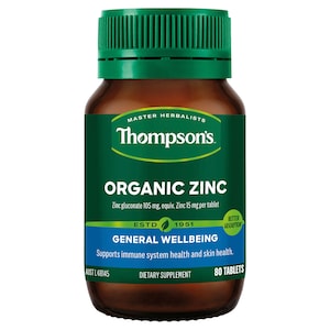 Thompsons Organic Zinc 80 Tablets