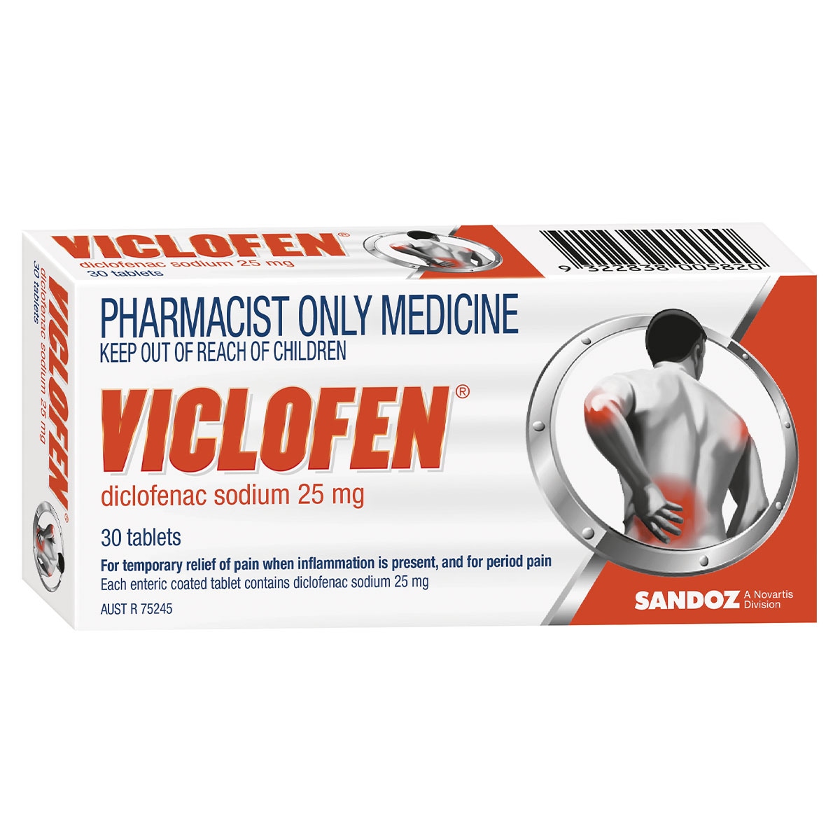 Viclofen Diclofenac (25mg) 30 Tablets