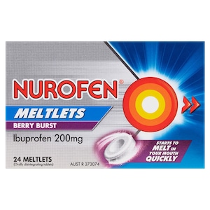 Nurofen Meltlets Pain Relief Berry Burst 24 Tablets