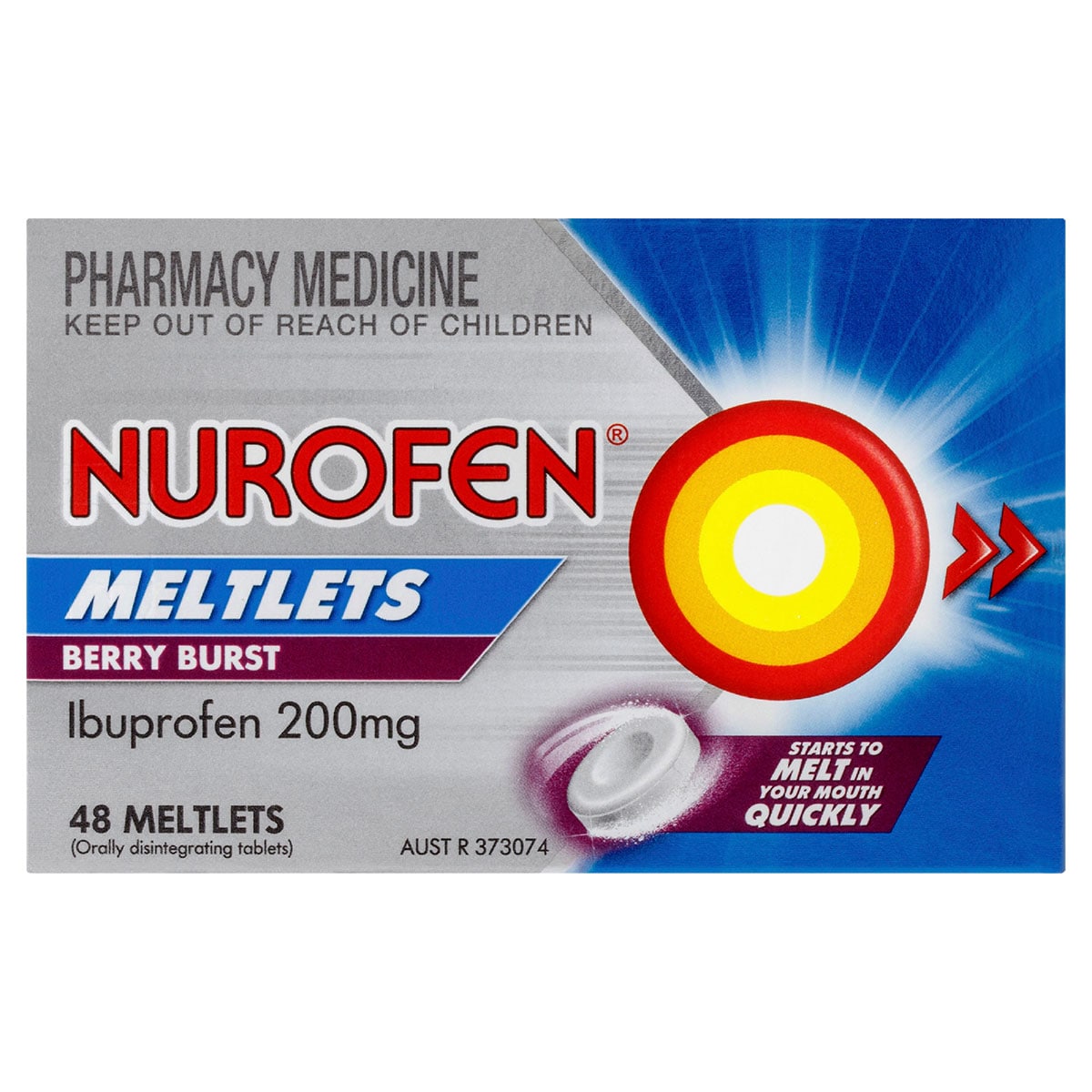 Nurofen Meltlets Pain Relief Berry Burst 48 Tablets