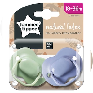 Tommee Tippee Natural Latex Cherry Soothers 18 - 36 Months 2 Pack