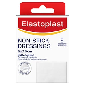 Elastoplast Non-Stick Dressings 5cm x 7.5cm 5 Pack