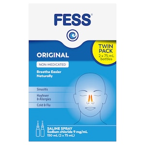 Fess Original Saline Nasal Spray 2 x 75ml