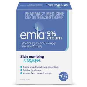 Emla Skin Numbing Cream 5g & 2 Patches