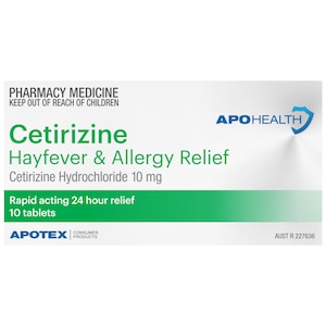 APOHEALTH Cetirizine Hayfever & Allergy Relief 10 Tablets