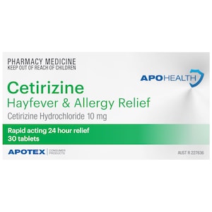 APOHEALTH Cetirizine Hayfever & Allergy Relief 30 Tablets