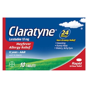 Claratyne Hayfever Allergy Relief Non Drowsy 10 Tablets
